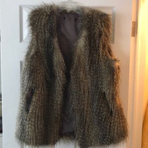 Faux fur vest